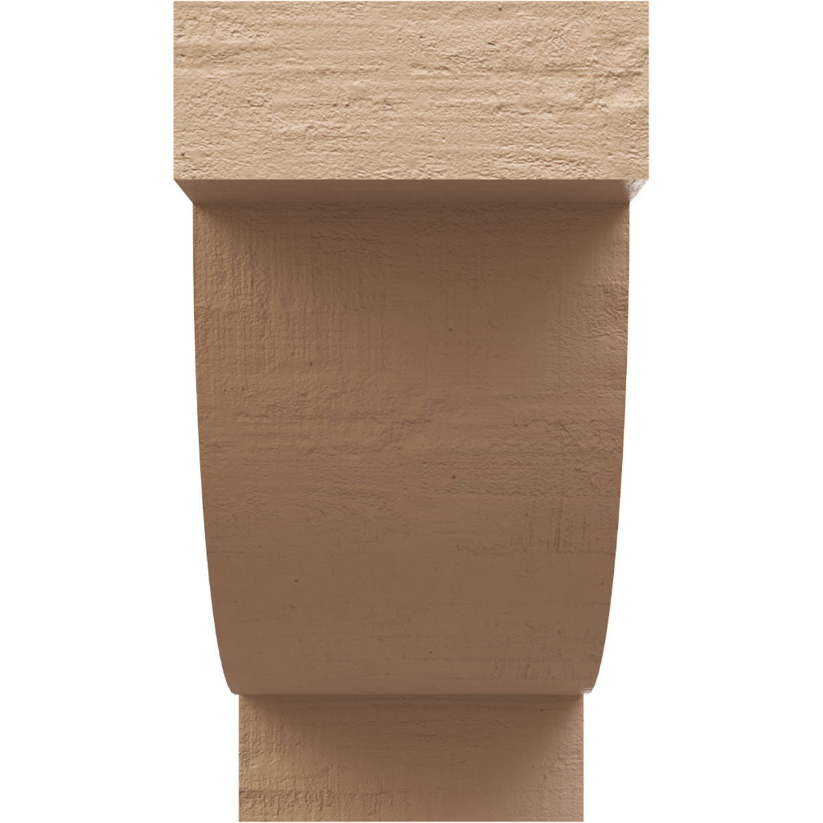 6"W x 12"D x 12"H Classic Alpine Rough Cedar Woodgrain TimberThane Corbel, Primed Tan