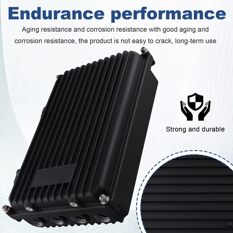 AP Bridge Amplifier Enclosure, Cast Aluminum Waterproof Box, Black, 260x167x68mm