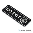 thumbnail image 3 of Unique Bargains No EXIT Sign 6'x2' Self Adhesive Door Sticker Mounting Strips Black, 3 of 6