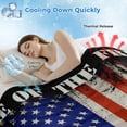 thumbnail image 3 of Striped Black Cooling Blanket,Lightweight Breathable Summer Throw Blanket with Double Sided Cold Effect,Independence Day American Flag Red Blue Picnic Blankets Bed Sheet for Hot Sleepers 40"x60", 3 of 8