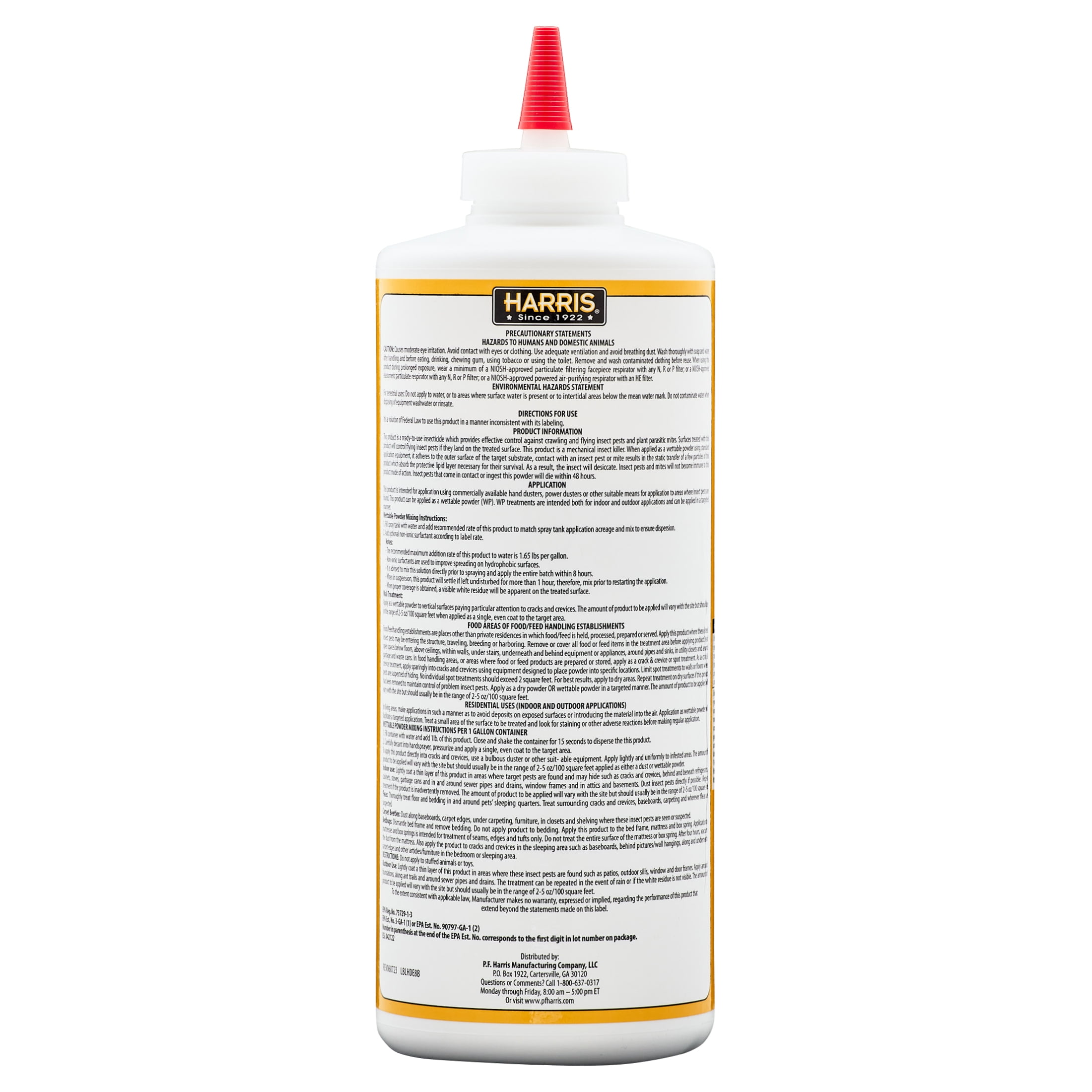 (3 pack) Harris Bed Bug Killer with Diatomaceous Earth 8 oz.
