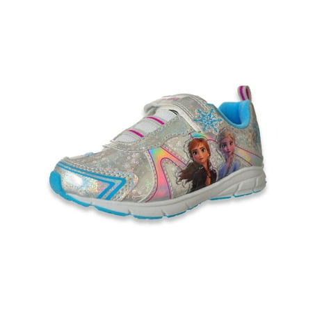 Disney Frozen Girls' Icy Metal Light-Up Sneakers (Sizes 7 - (Best Shoes For Icy Pavements)