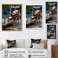 thumbnail image 4 of Designart "Bronze Ant, The Metallic Worker" Animals Ant Picture Framed Wall Art Living Room, 4 of 5