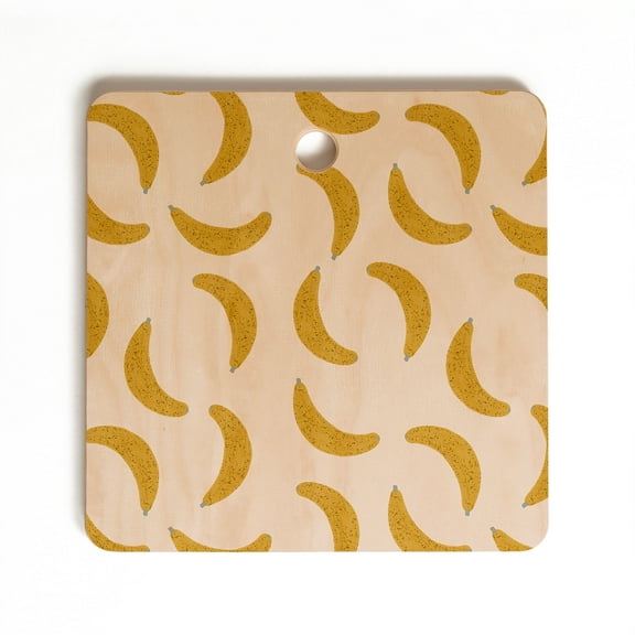 Society6 Hello Twiggs Yellow Banana Square Cutting Board