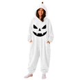 thumbnail image 2 of Clear Adult Halloween Funny Hooded Jumpsuit Pajamas Loungewear Polyester Hooded Onesie Adults, 2 Way Zip Jumpsuit With Pockets, Drawstring Hoodie One Piece For Casual Jogger Pajamas XL, 2 of 6