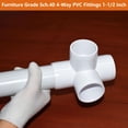 thumbnail image 2 of Accesorios de PVC LetsFix de 4 vías, 1-1/2 pulgadas (paquete de 10), aptos para muebles, 2 of 7