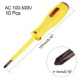 thumbnail image 2 of Unique Bargains Voltage Tester, 100-500V Electric Test Pen Cr-V Philips Screwdriver Circuit Detector Neon Lamp Light 10pcs, 2 of 5