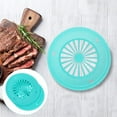 thumbnail image 4 of NOGIS 12pcs BBQ Paper Plate Holder Reusable Plastic Paper Plate Holder Round Plate Trays Plastic Dinnerware for Party BBQ and Camping Paper Plate Picnic Disposable Plates Holder (Lake Blue), 4 of 7
