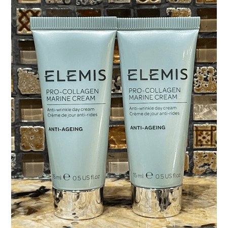 Lot of 2 Elemis Pro-Collagen Marine Cream 0.5 oz.each-1 oz