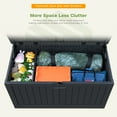 thumbnail image 6 of Patiowell 230 Gallon Deck Box, Waterproof Large Outdoor Lockable Storage Box with Divider for Patio Furniture and Garden Tools, Black, 6 of 8