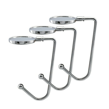 

iOPQO Home Textile Storage Holders Clips Hooks Mantel Hanger Pack 3 Rotatable Housekeeping & Organizers 3 wall hooks Silver