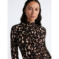 thumbnail image 4 of Time and Tru Women's Mock Neck Mini Dress with Long Sleeves, XS-XXXL, 4 of 5