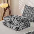 thumbnail image 5 of Erosebridal Light Gray Damask Floral Zipper Twin Comforter Sets with Fitted Sheet and 2 Pillowcases,Antique Ornate Baroque Neutral Zipper Bedding Set For Adults,Light Gray Reversible,4 Pieces, 5 of 7