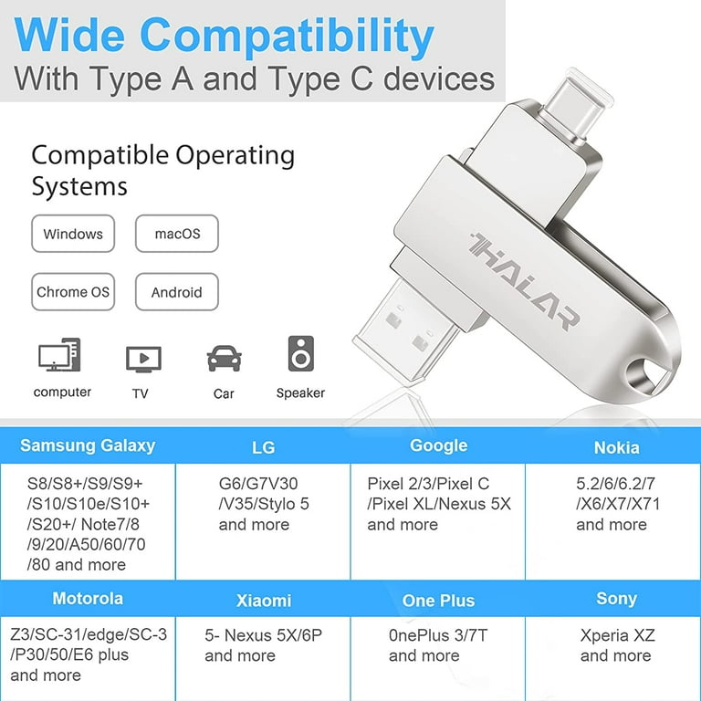 Type C 128gb Usb 3.0 Clef Usb 128gb 2 In 1 Clef Memory Stick Otg Flash  Drive 128 Giga 3.1 U Disk Keychain High Speed Waterproof Dual Compatible  With S