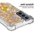 thumbnail image 5 of case for Samsung Galaxy S21 5G 6.2",Creativity Clear Quicksand Glitter Flowing Liquid Floating Soft TPU Case w/Stand Bling Diamond Sparkle Phone Cover for Samsung Galaxy S21 5G  Colorful Gold, 5 of 14