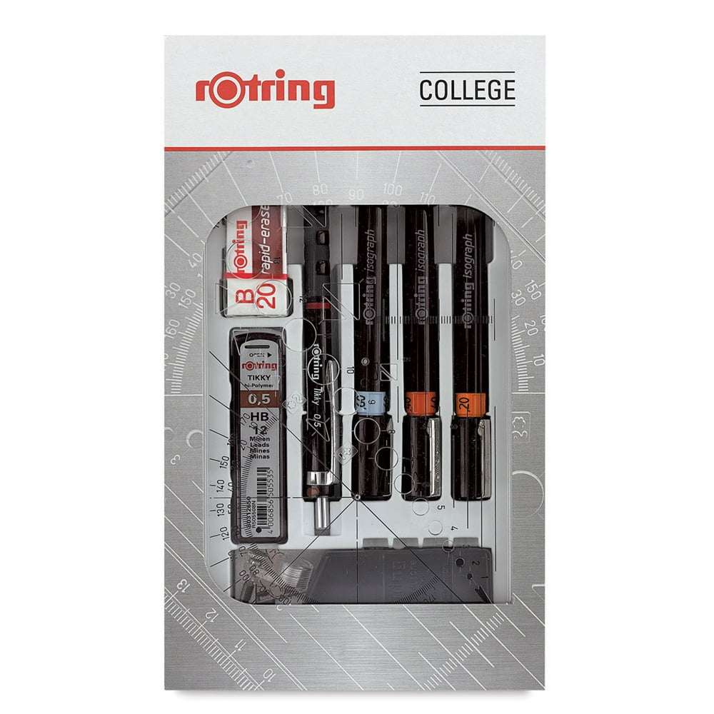 Rotring Isograph Technical Pen College Set 0.2mm, 0.4mm, 0.6mm, Set
