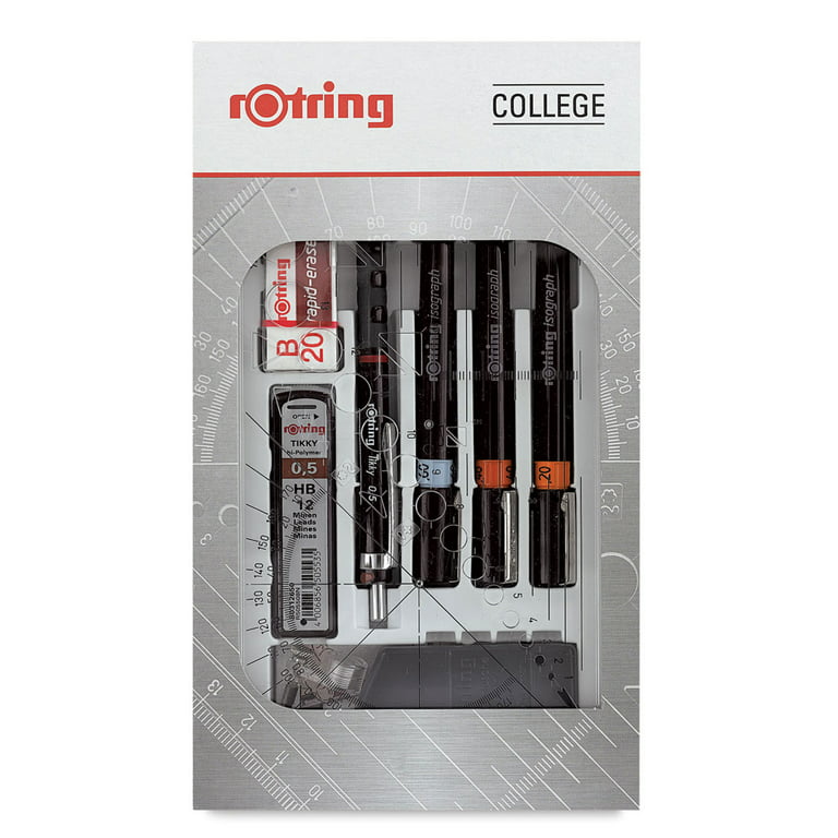 Rotring Isograph Technical Pen College Set - 0.2mm, 0.4mm, 0.6mm, Set of 3