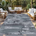 thumbnail image 2 of Grey Abstract Outdoor Rug for Patio/Deck/Porch, Non-Slip Large Area Rug 4 x 6 Ft, Vintage Geometric Gradient Oil Painting Modern Indoor Outdoor Rugs Washable Area Rugs, Camping Rug Carpet Runner, 2 of 8