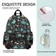 thumbnail image 4 of Dinosaur and Heart Navy Pattern Cute School Backpack Bag for School with Padded Back and Adjustable Shoulder Straps 15.25"x11.5"x5.25", 4 of 4