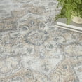 thumbnail image 3 of Nourison Astra Machine Washable Bohemian Silver Grey 5'3" x 7' Area Rug, (5x7), 3 of 9