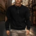 thumbnail image 6 of uikmnh Sweatshirts for Men Men's Zip Up Hoodless Sweatshirt Slim Fit Casual Pullover Long Sleeve Lightweight Breathable Comfortable Streetwear Tops for Everyday Wear Size:S, 6 of 7