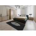 thumbnail image 5 of Ahgly Company Machine Washable Indoor Square Transitional Night Black Area Rugs, 4' Square, 5 of 7