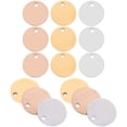 thumbnail image 5 of 15 Uds. Etiqueta redonda en blanco de acero inoxidable con estampado de etiquetas en blanco, colgantes redondos planos para bricolaje, 5 of 5