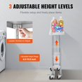 thumbnail image 5 of Stainless Steel Work Table 24 x 12 x 38 Inch, with 4 Wheels, 3 Adjustable Height Levels, Heavy Duty Food Prep Worktable for Commercial Kitchen Restaurant, Silver, 5 of 5
