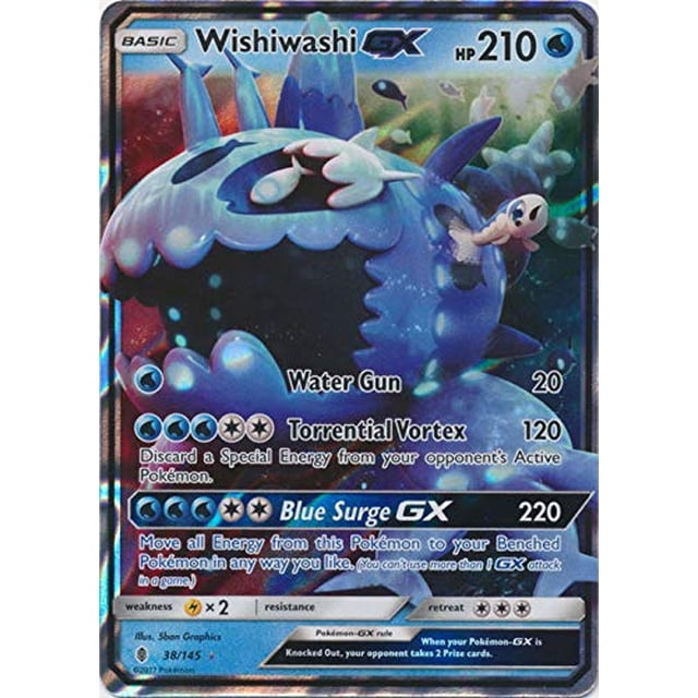 Pokemon Wishiwashi GX 38/145 Ultra Raro