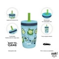 thumbnail image 5 of Zak Designs 12oz and 15oz Kelso Straw Tumbler Set, 12oz Stainless Steel and 15oz Plastic, 2 Cups and 1 Bonus Straw, Leakproof and Perfect for Kids, Campout and Camping, 5 of 11
