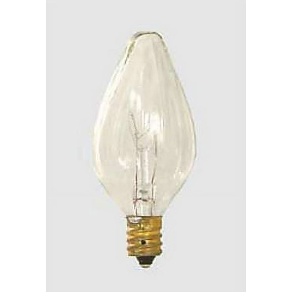 B&P Lamp® F-10 25W Flame Bulb, Candelabra Base Bulb, White
