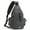 Dark Grey, variant on Canvas Sling Bag Crossbody Backpack with USB Charging Port & RFID Blocking, Hiking Daypack Chest Bag for Women Men
