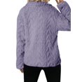 thumbnail image 2 of Women's Wool Coat Zipper Stand-Up Collar Pocket Coat, 2 of 9