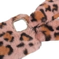 thumbnail image 3 of for iPhone 14 Plus Case for Girls, Luxury Women Cute Toy Warm Furry Fuzzy Soft Rabbit Ear Faux Fur Hair Plush Diamond Camera Frame Warm Winter Skin Case Cover for iPhone 14 Plus, Pink Leopard, 3 of 3