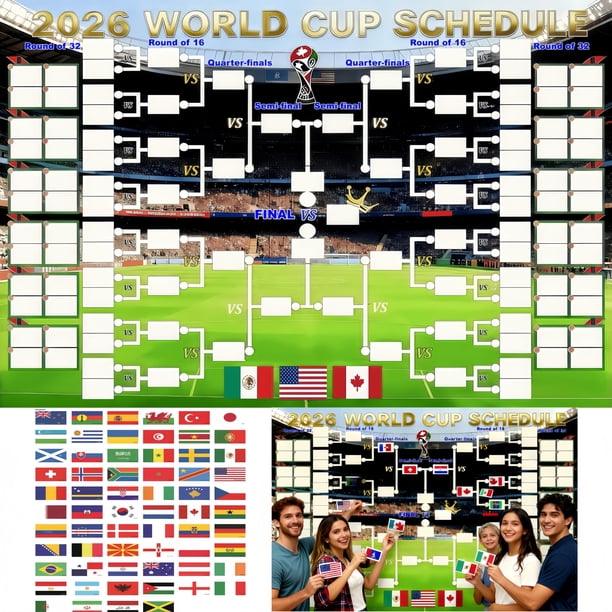 Póster YXYOUNG Calendario del Mundial 2026 69 x 102 cm
