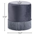thumbnail image 6 of Pemberly Row Modern / Contemporary Velvet Ottoman/Stool in Gray, 6 of 8