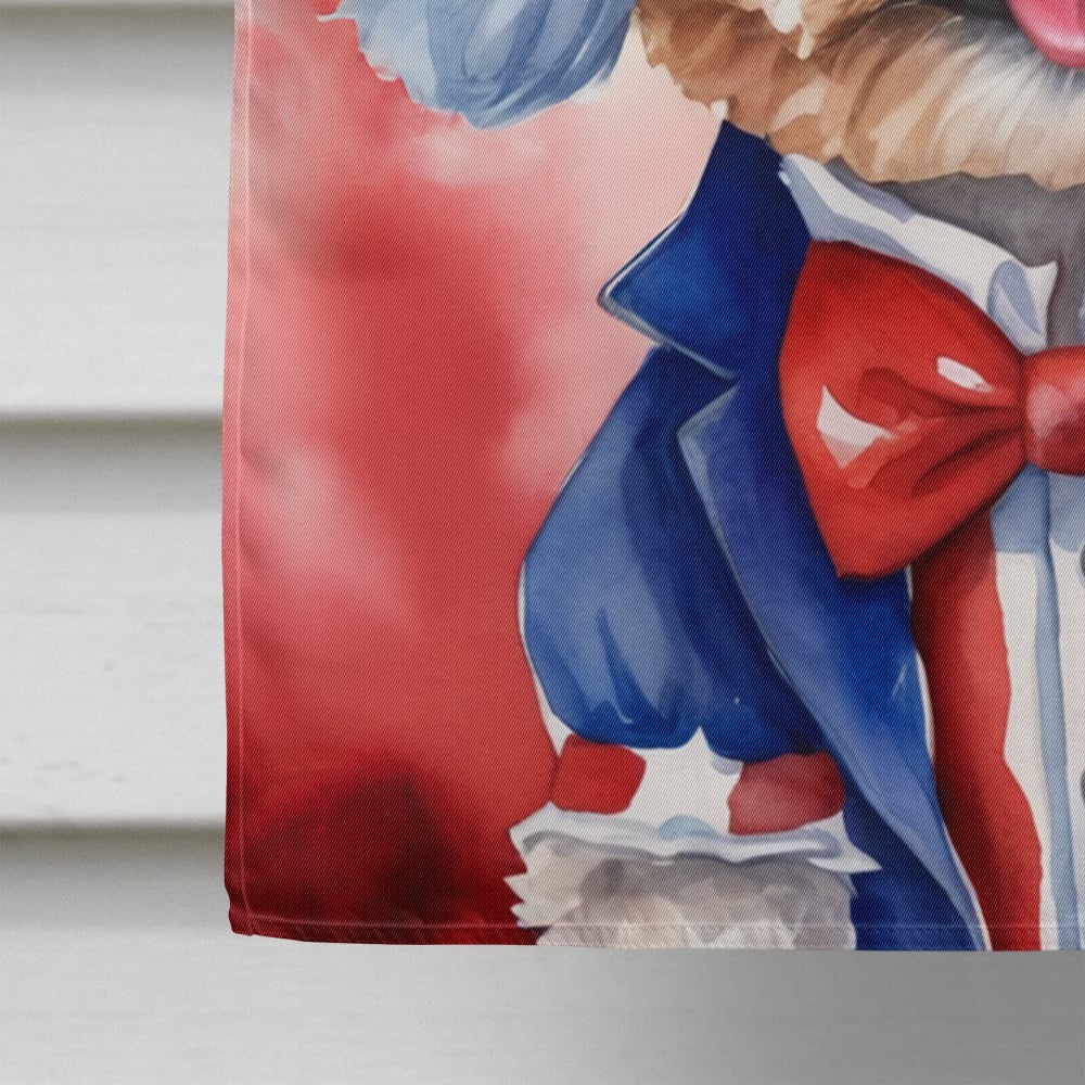 Maltipoo Patriotic American House Flag 28 in x 40 in