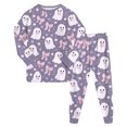 thumbnail image 7 of Futezty Little Girls Boys Halloween Ghost Graphic Long Sleeve Pajamas Sets Toddler Pjs Kids Fall Winter Sleepwears 2T-9T, 7 of 7