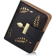 thumbnail image 1 of Cartera para mujer, pequeño monedero femenino de cuero plegable con, 1 of 2