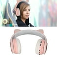thumbnail image 4 of Cute Headset, Foldable Cat Ears Headphone Leather Earmuffs  For Student For Kids Pink, 4 of 8