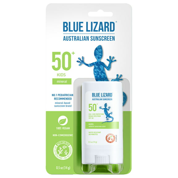 Blue Lizard Kids SPF 50  Mineral Sunscreen Stick, Broad Spectrum, 0.5 oz
