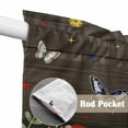 thumbnail image 4 of Spring Mushrooms Swag Valances for Windows 2 Pack, Kitchen Window Curtains 36 Inch Length, Farmhouse Pastoral Botanical Brown Wood Privacy Swag Curtains for Living Room/Bathroom 36"x36", 4 of 8
