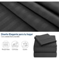 thumbnail image 4 of Juego de Sabana King Size Bluelander, Diseño de Rayas, Negro, 4 of 5