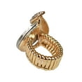 thumbnail image 3 of Women's Teardrop Stone Studs Fashion Stretch Ring, Curvy Clear/Gold-Tone, 3 of 3