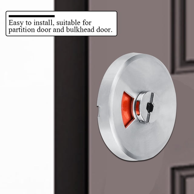 Cerradura de puerta con perno de privacidad para baño, baño, inodoro, con indicador de disponibilidad vacante y ajuste de tornillo