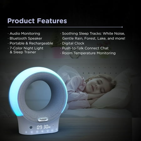 Hubble Eclipse+ Smart Wi-Fi Portable Audio Monitor and Soother Machine