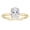 Sterling Silver-GOLD, variant on 3CT Oval Cut 925 Sterling Silver Engagement Ring for Women, Stackable Wedding Promise Band Sizes 3-11