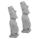 thumbnail image 2 of 2Pcs Easter Island Moai Head Figurine for Home Garden Decor Abstract Face Sculpture for Desktop Bookshelf Decoration Stone Statue for Table Decoration, 2 of 4