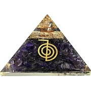 Amethyst Crystal Orgone Pyramid, Organite Pyramid Reiki