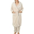 thumbnail image 5 of Sngxgn Womens Button up Pajamas Set Short Sleeve Sleepwear Soft Pj Lounge Sets(Beige,L), 5 of 5